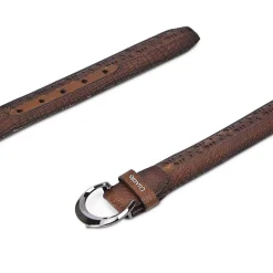 Men Cuadra Belts-Engraved Exotic Honey Leather Belt