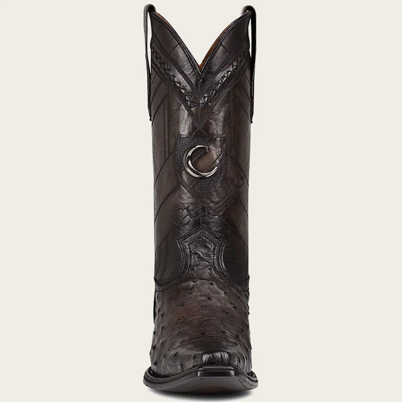 Men Cuadra Western Boots-Engraved Grey Exotic Leather Boot