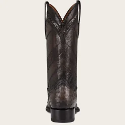 Men Cuadra Western Boots-Engraved Grey Exotic Leather Boot