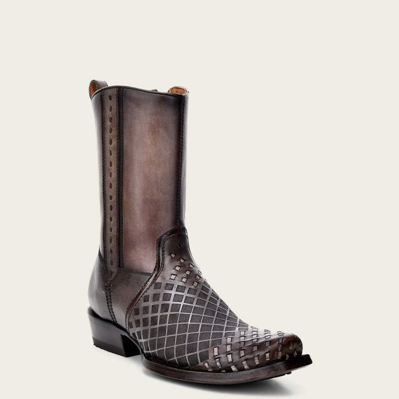 Men Cuadra Urban & Casual Boots-Engraved Grey Oxford Cowboy Boots For Men