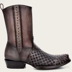 Men Cuadra Urban & Casual Boots-Engraved Grey Oxford Cowboy Boots For Men