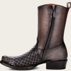 Men Cuadra Urban & Casual Boots-Engraved Grey Oxford Cowboy Boots For Men