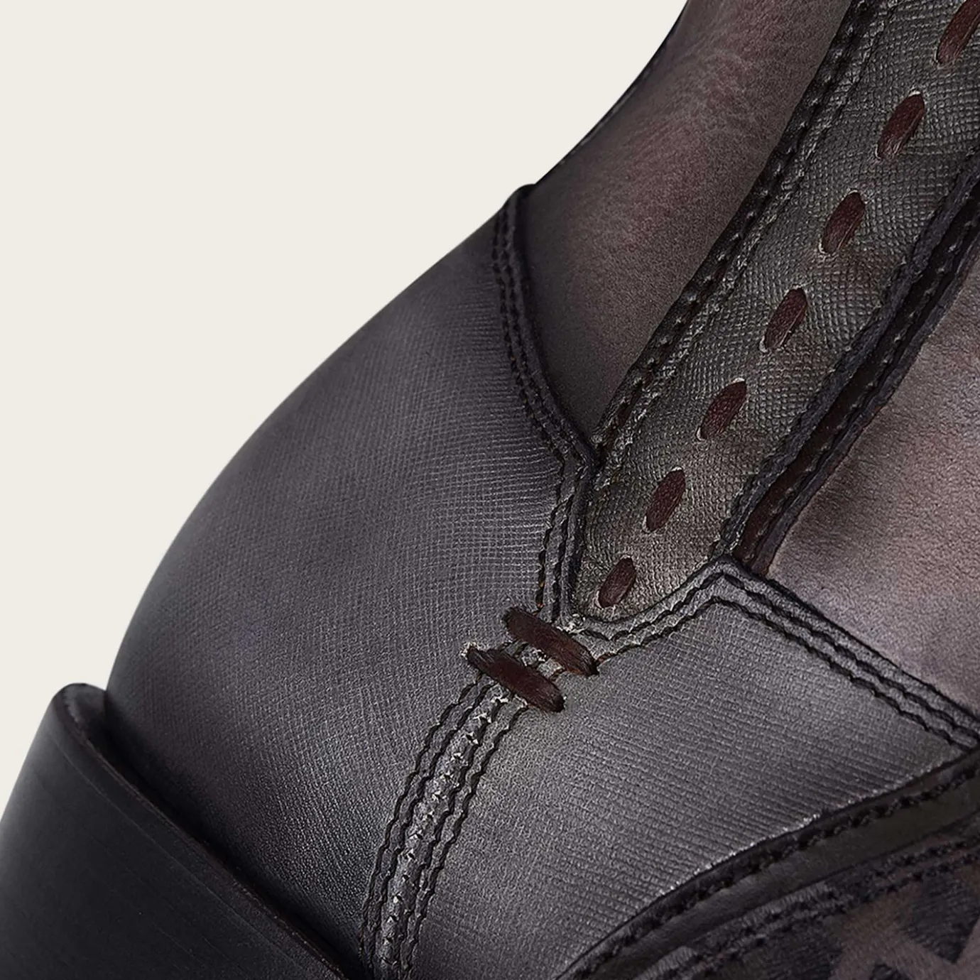 Men Cuadra Urban & Casual Boots-Engraved Grey Oxford Cowboy Boots For Men