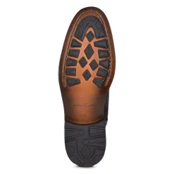 Men Cuadra Urban & Casual Boots-Engraved Hand-Painted Black Leather Chelsea Boots By Franco