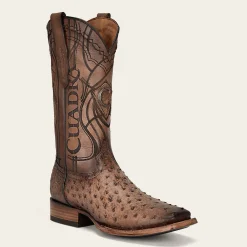 Men Cuadra Western Boots-Engraved Honey Exotic Leather Boot