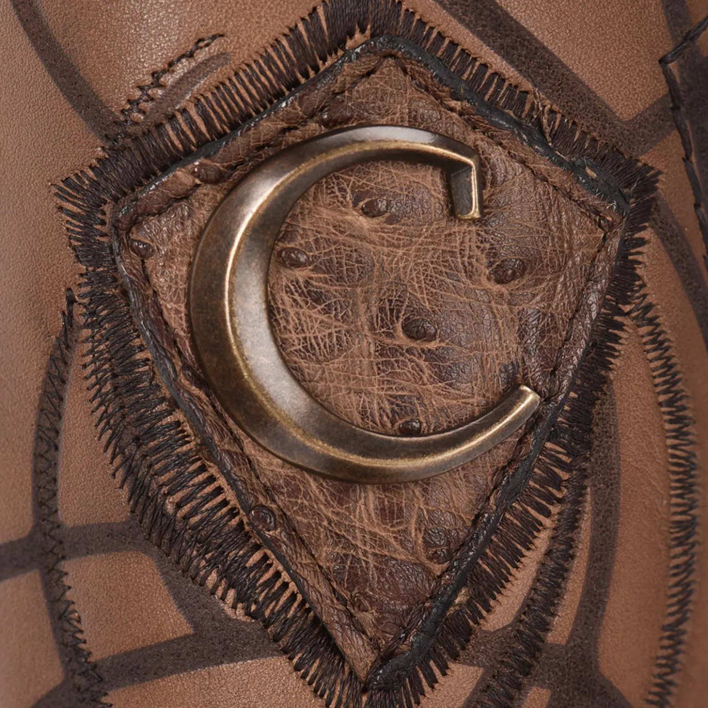 Men Cuadra Western Boots-Engraved Honey Exotic Leather Boot