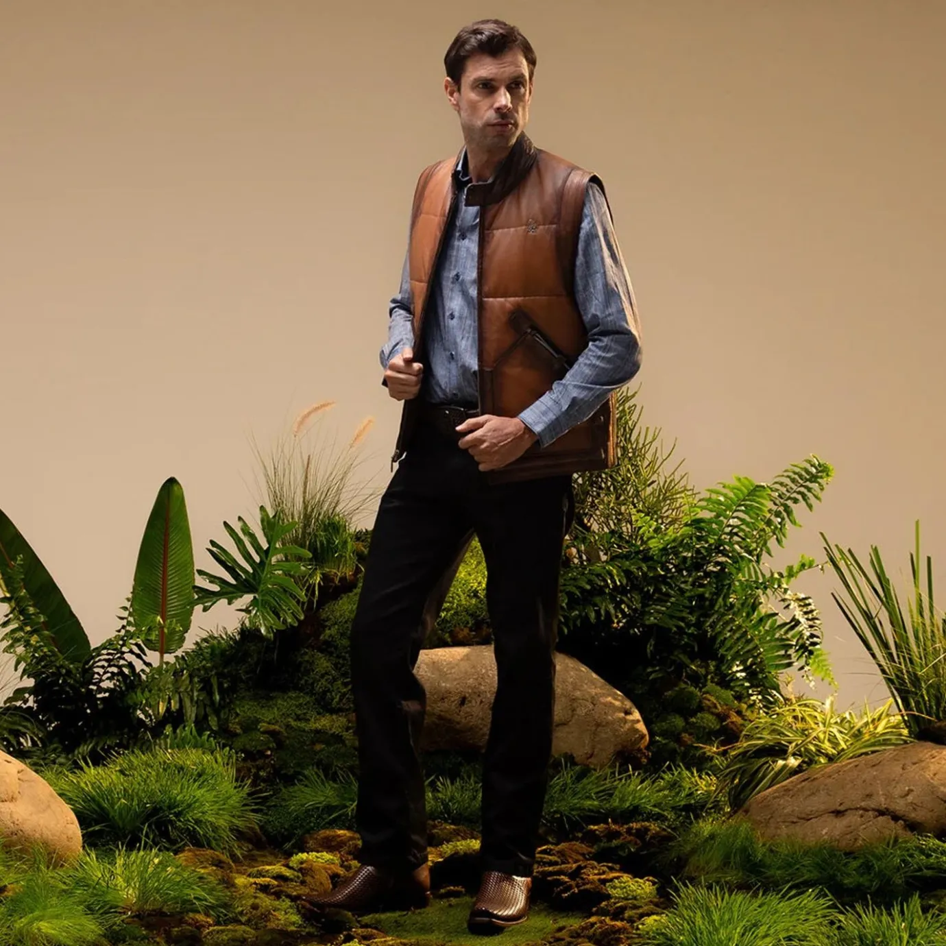 Men Cuadra Urban & Casual Boots-Engraved Honey Leather Casual Boot