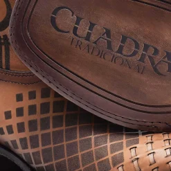 Men Cuadra Western Boots-Engraved Honey Leather Western Boots