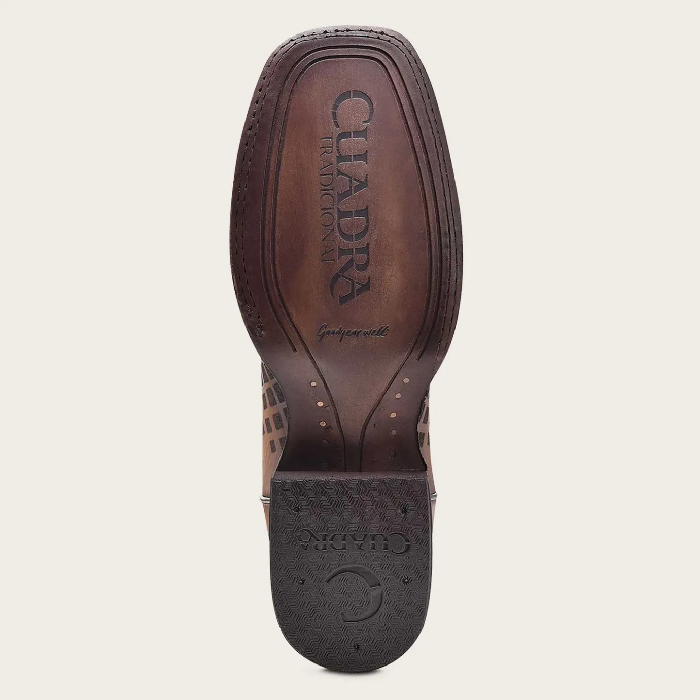 Men Cuadra Western Boots-Engraved Honey Leather Western Boots