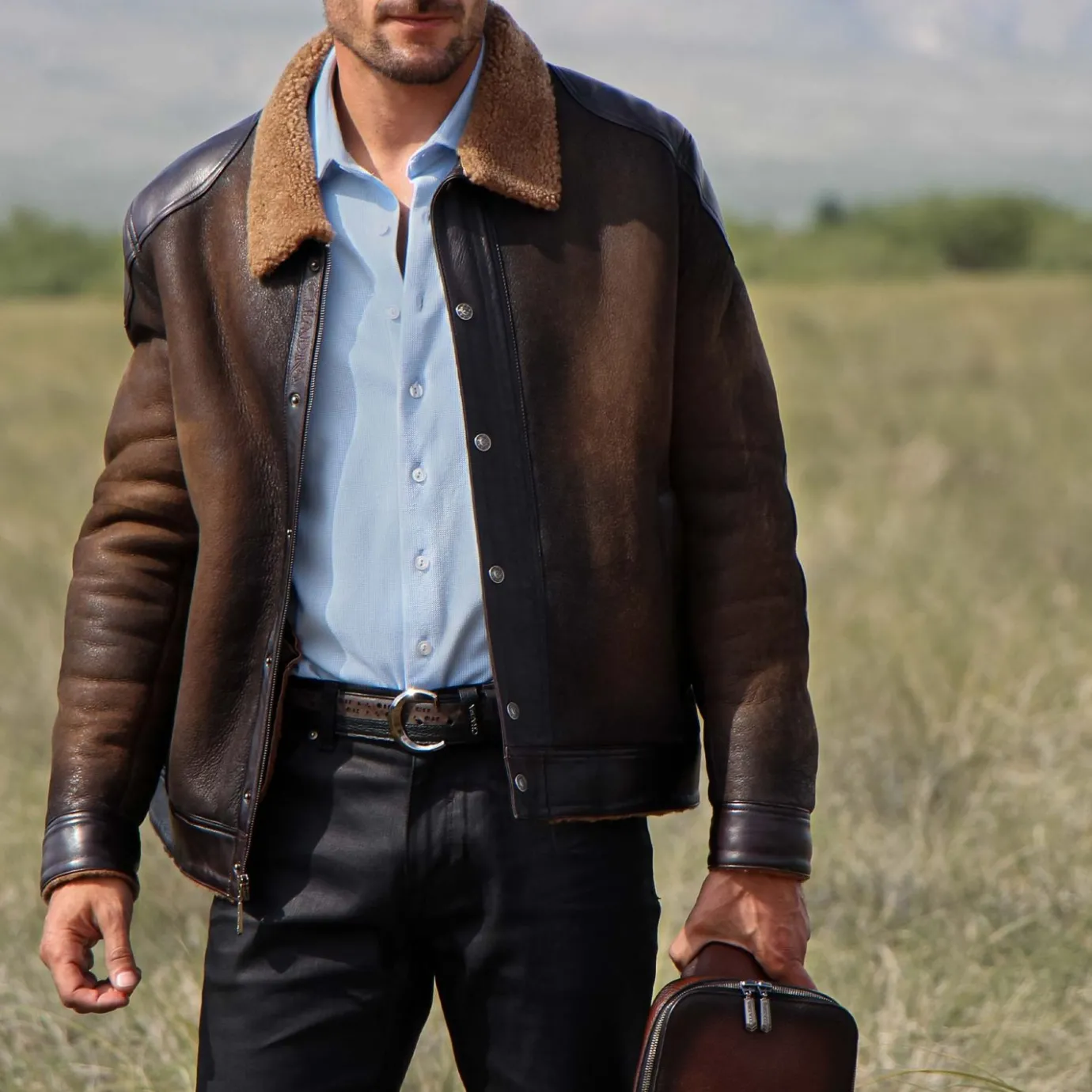 Men Cuadra Belts-Engraved Honey Urban Leather Belt