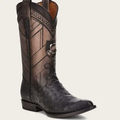 Men Cuadra Western Boots-Engraved Ostrich Leather Western Boot