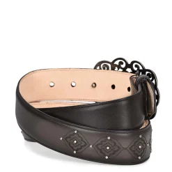 Women Cuadra Belts-Engraved Oxford Leather Belt