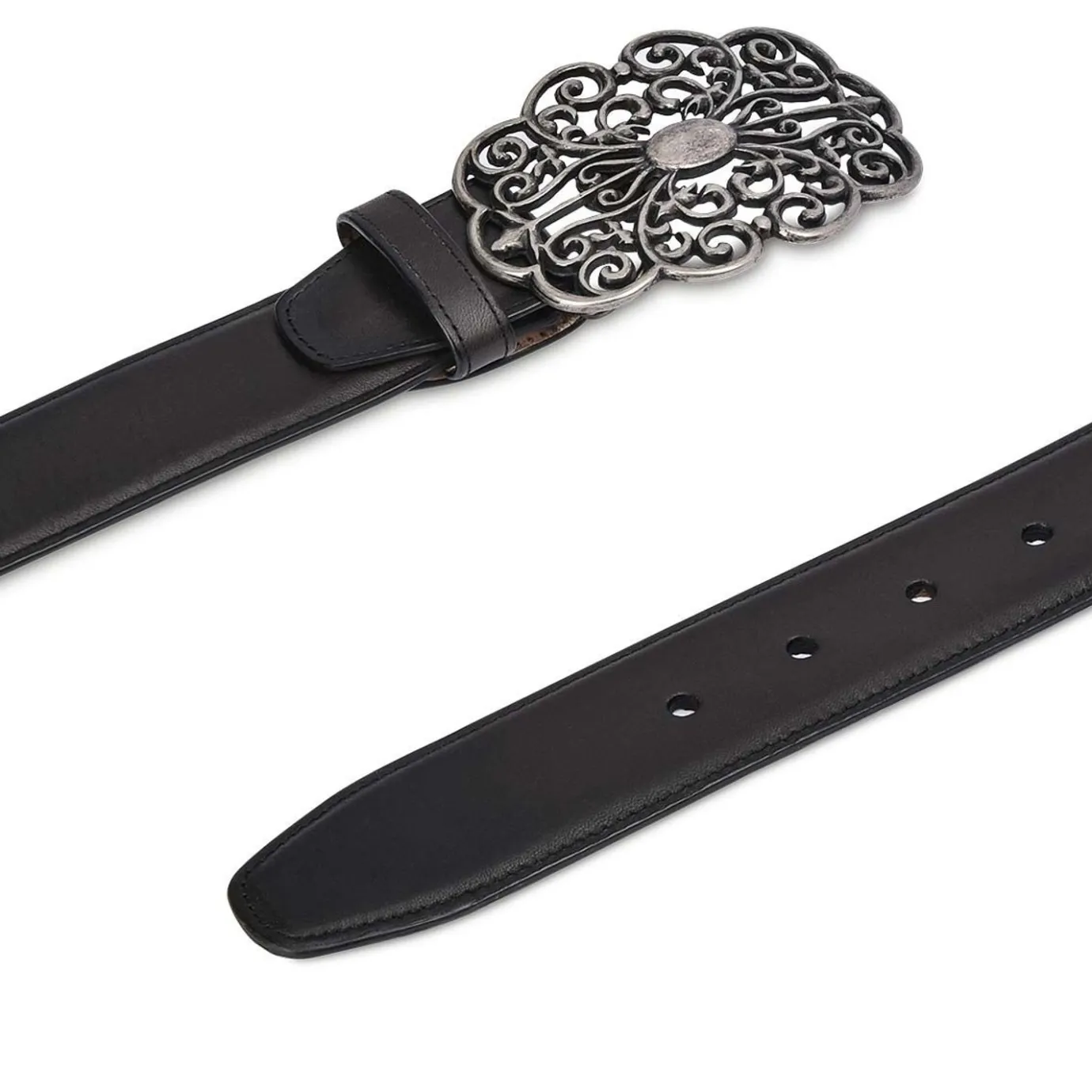 Women Cuadra Belts-Engraved Oxford Leather Belt