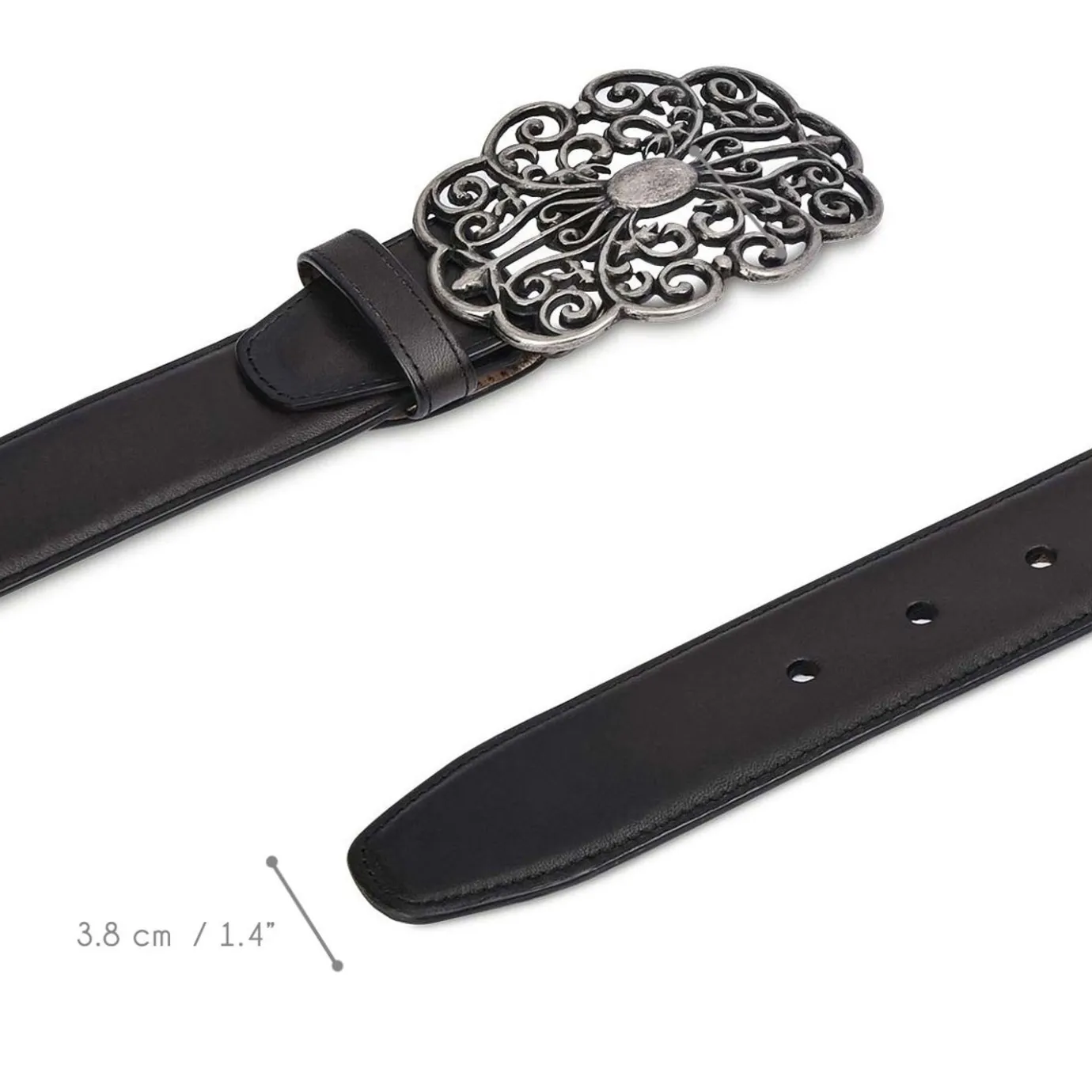 Women Cuadra Belts-Engraved Oxford Leather Belt