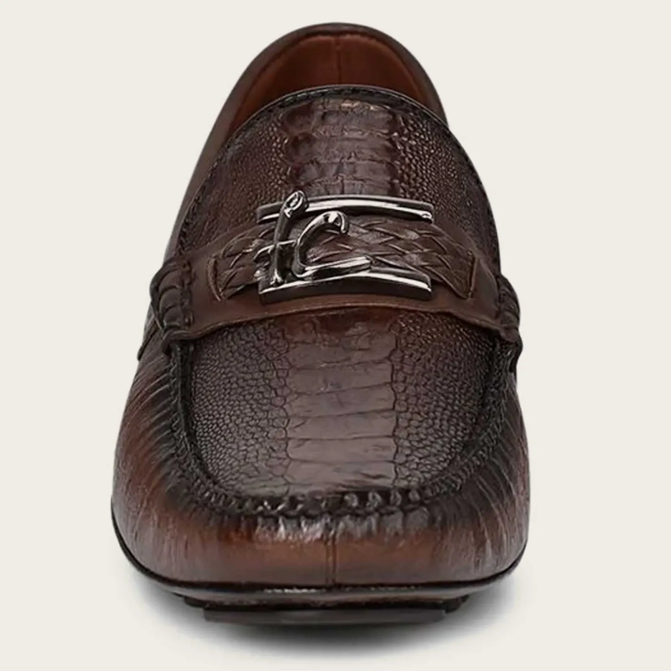 Men Cuadra Loafers & Driving Shoes-Exotic Brown Leather Driver