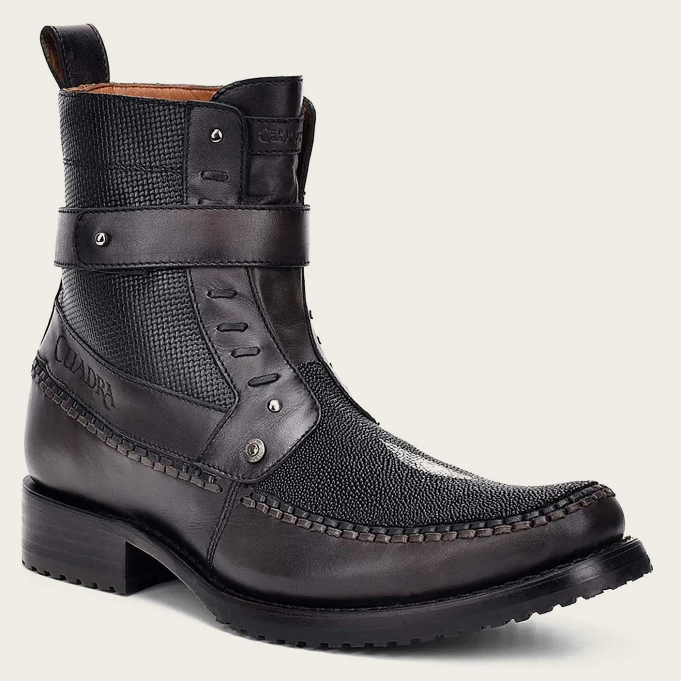 Men Cuadra Urban & Casual Boots-Genuine Black Stingray Urban Ankle Boots