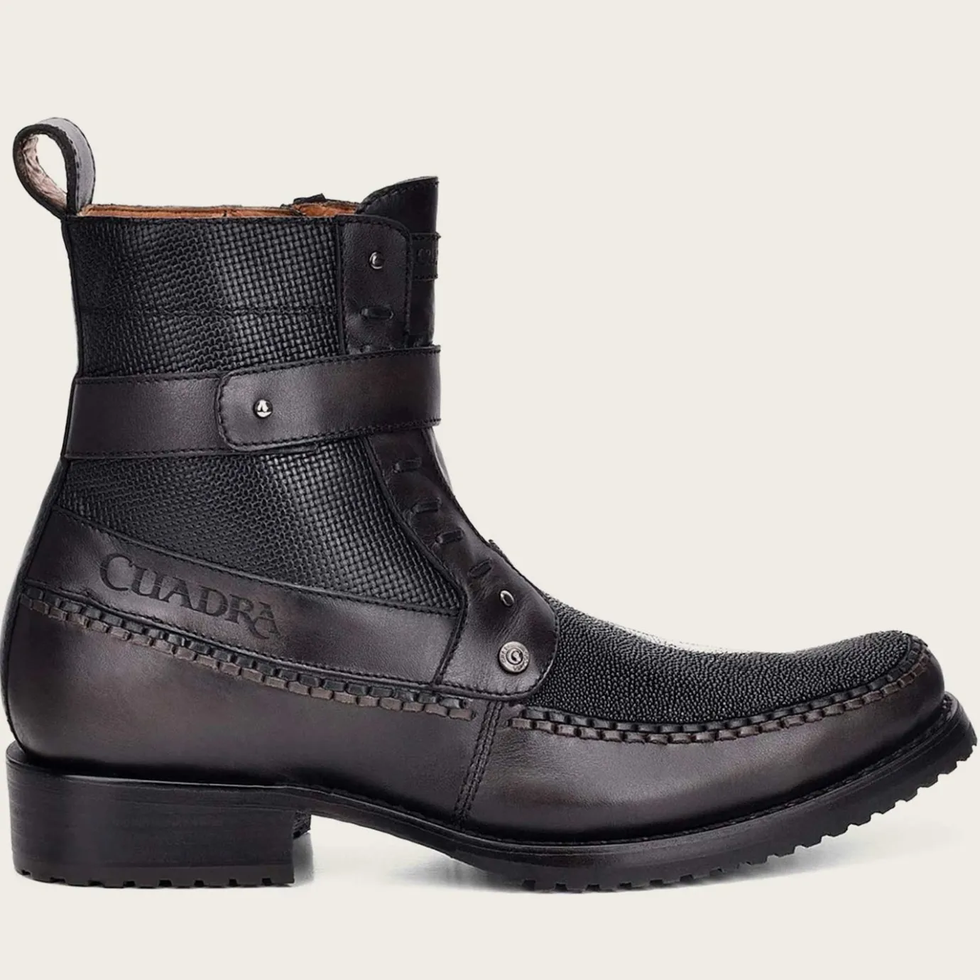 Men Cuadra Urban & Casual Boots-Genuine Black Stingray Urban Ankle Boots