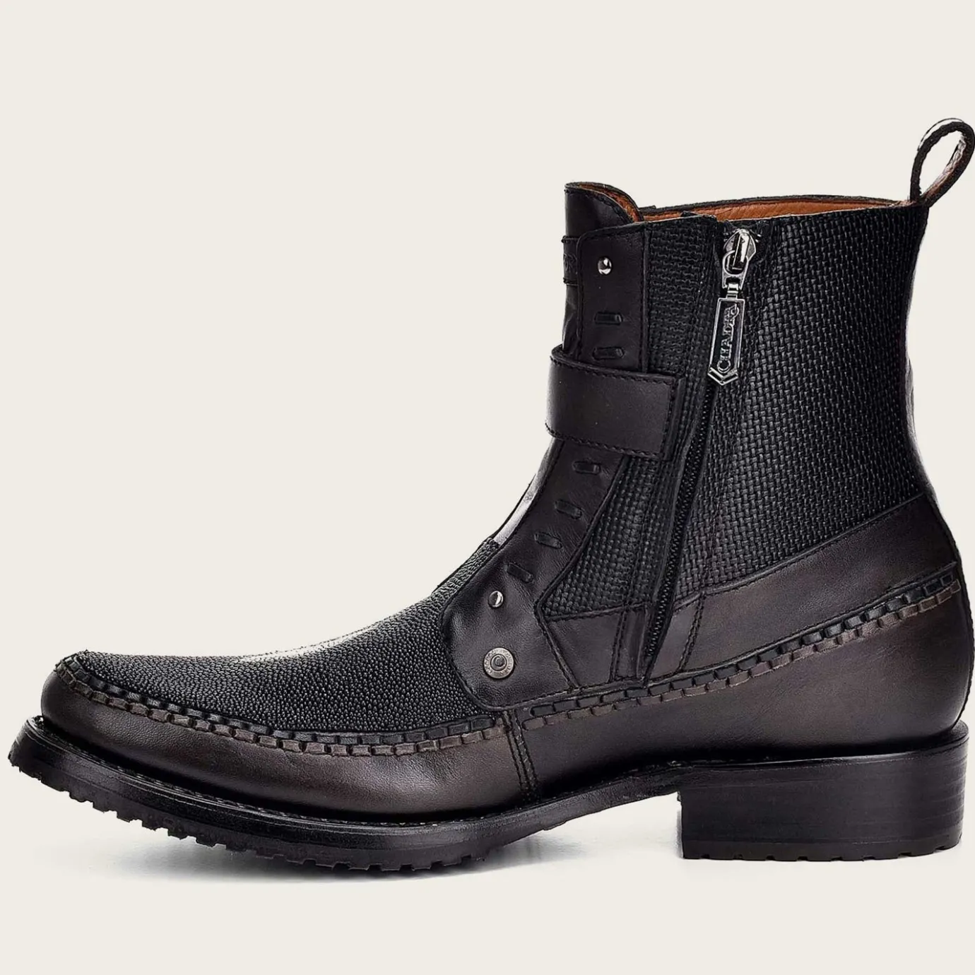Men Cuadra Urban & Casual Boots-Genuine Black Stingray Urban Ankle Boots