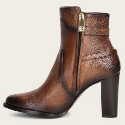 Women Cuadra Ankle Boots & Booties-Genuine Deer Honey Leather Bootie