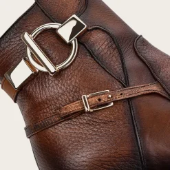 Women Cuadra Ankle Boots & Booties-Genuine Deer Honey Leather Bootie