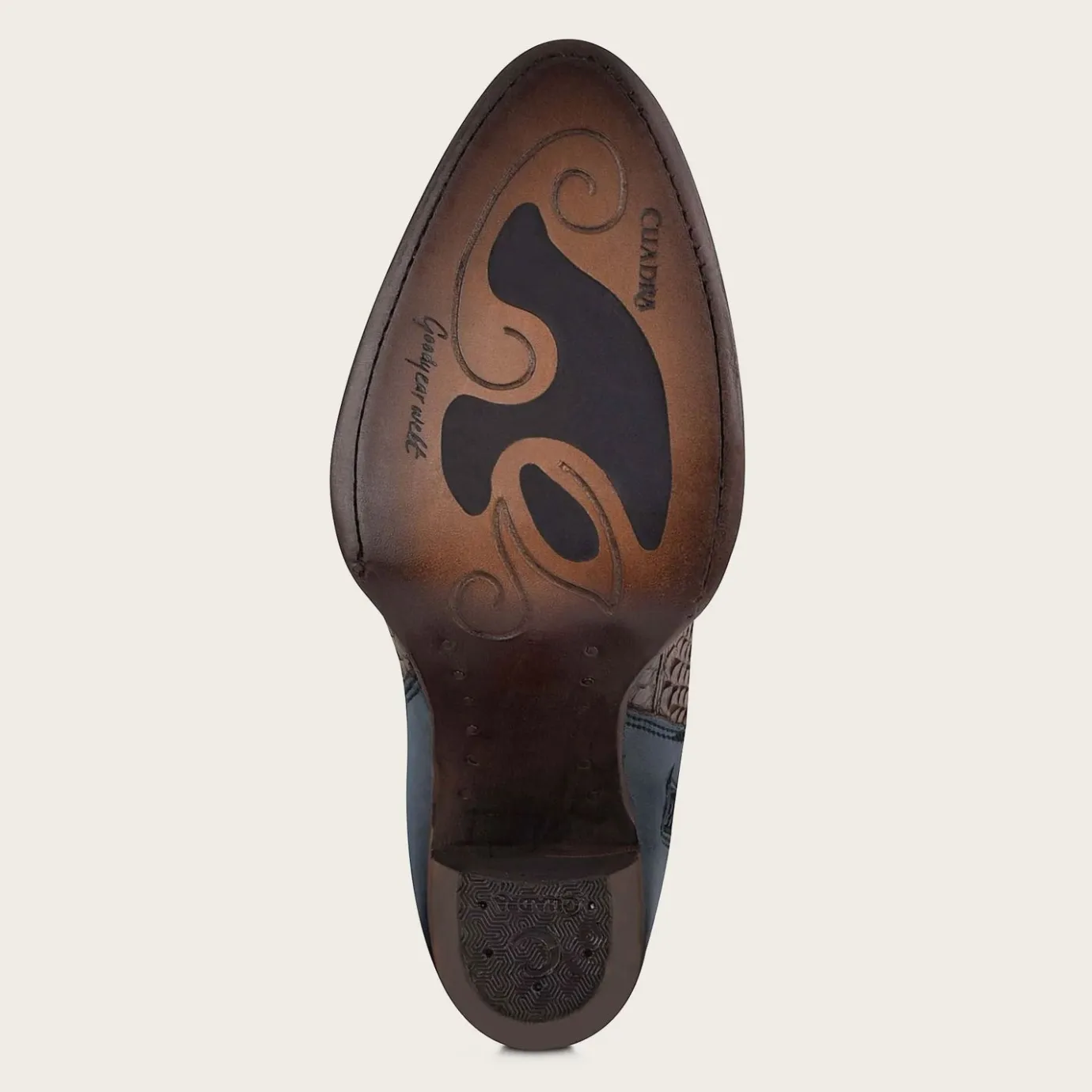 Women Cuadra Ankle Boots & Booties-Genuine Python Blue Leather Bootie