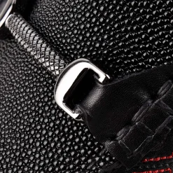 Men Cuadra Loafers & Driving Shoes-Genuine Stingray Embroidered Black Leather Driver