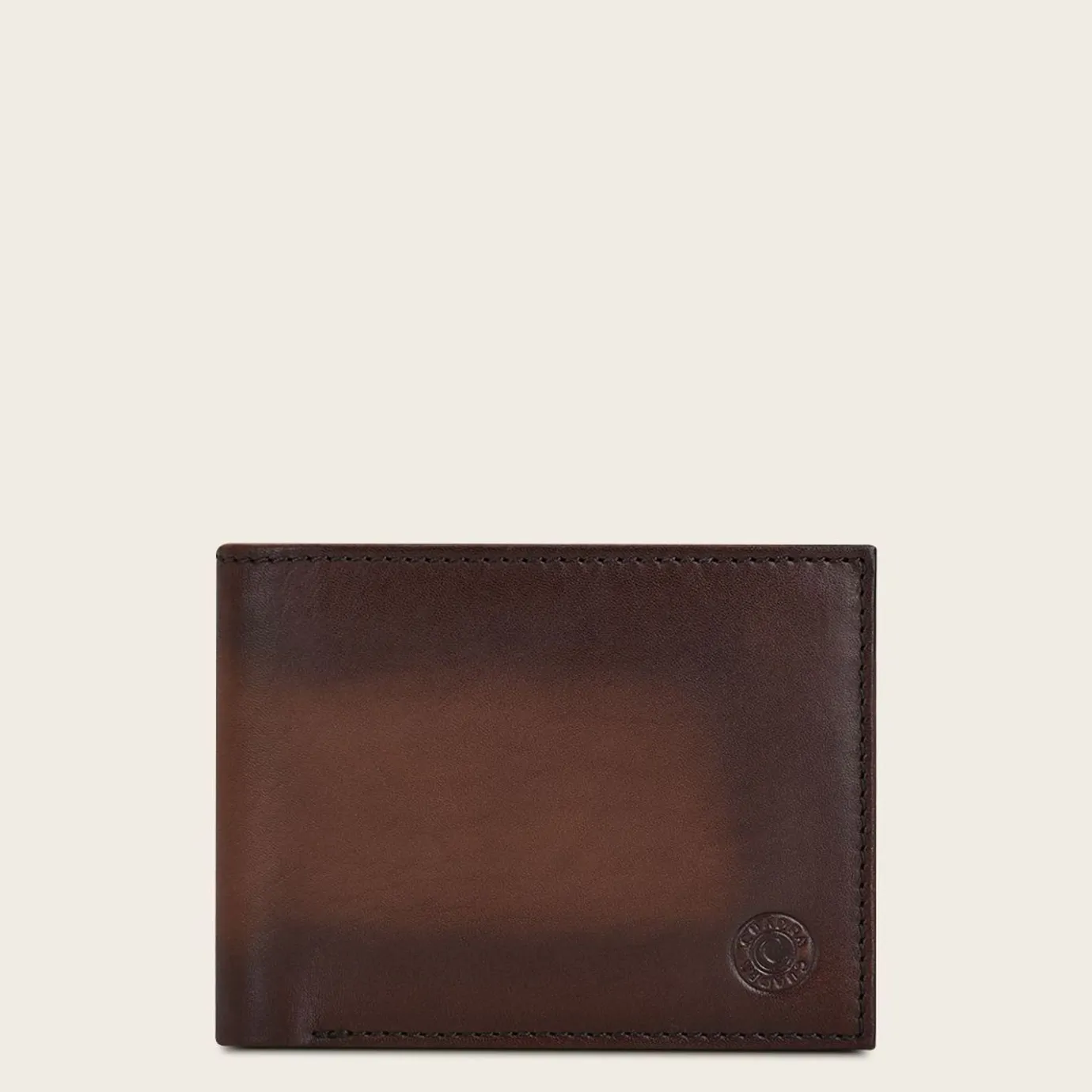 Men Cuadra Wallets-Gradient Brown Bovine Leather Wallet