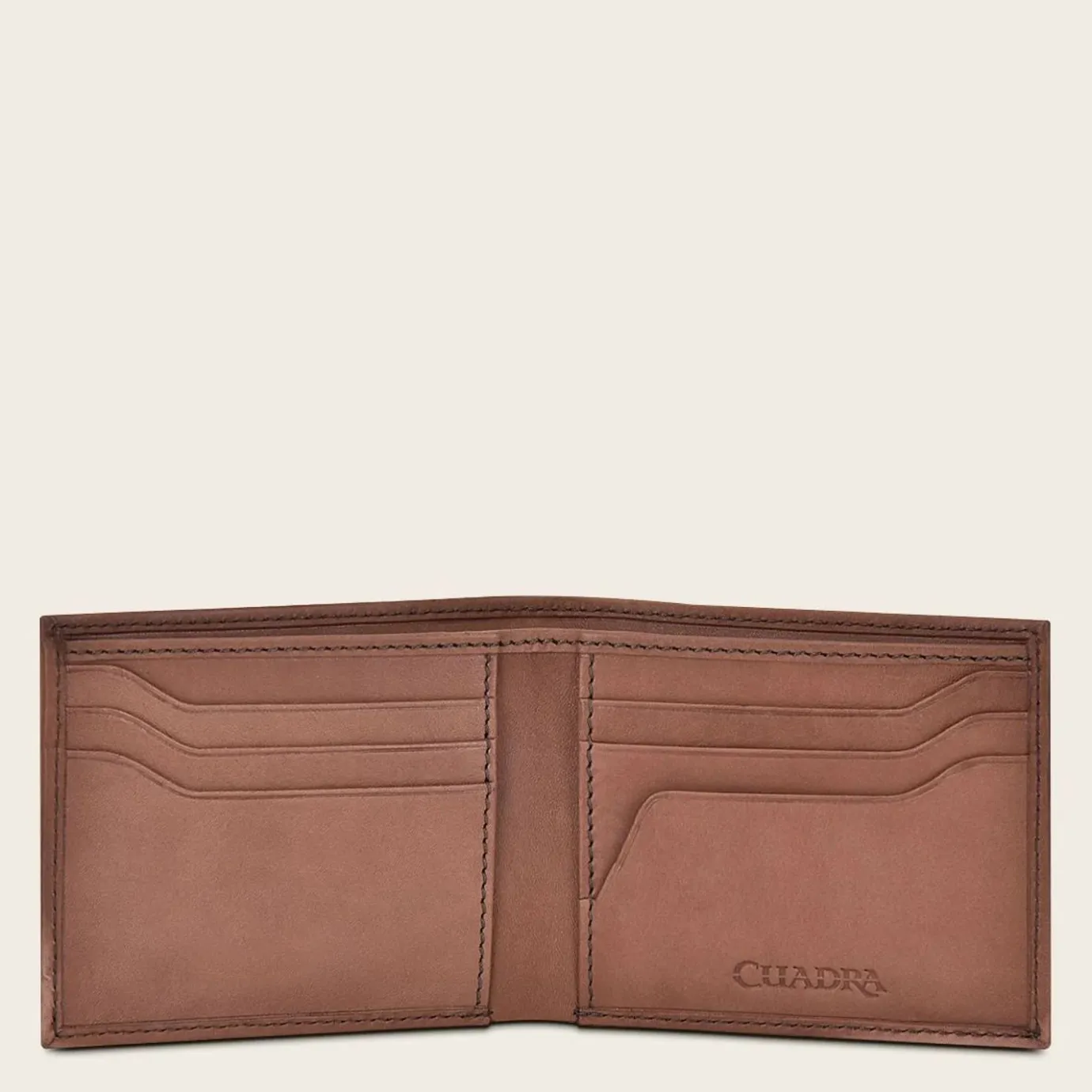 Men Cuadra Wallets-Gradient Brown Bovine Leather Wallet
