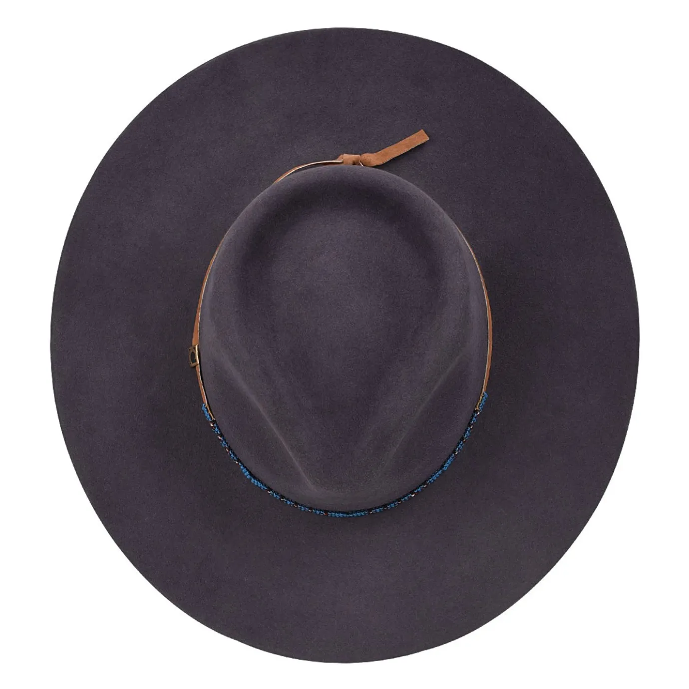 Women Cuadra Hats-Grey Fur Hat With Beaded Headband