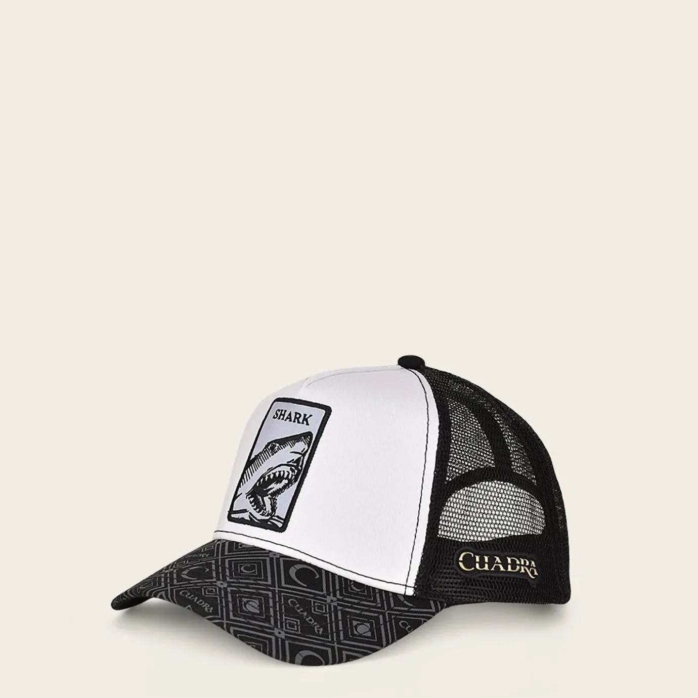 Women Cuadra Hats-Grey Snapback Cap With Shark Patch For Men