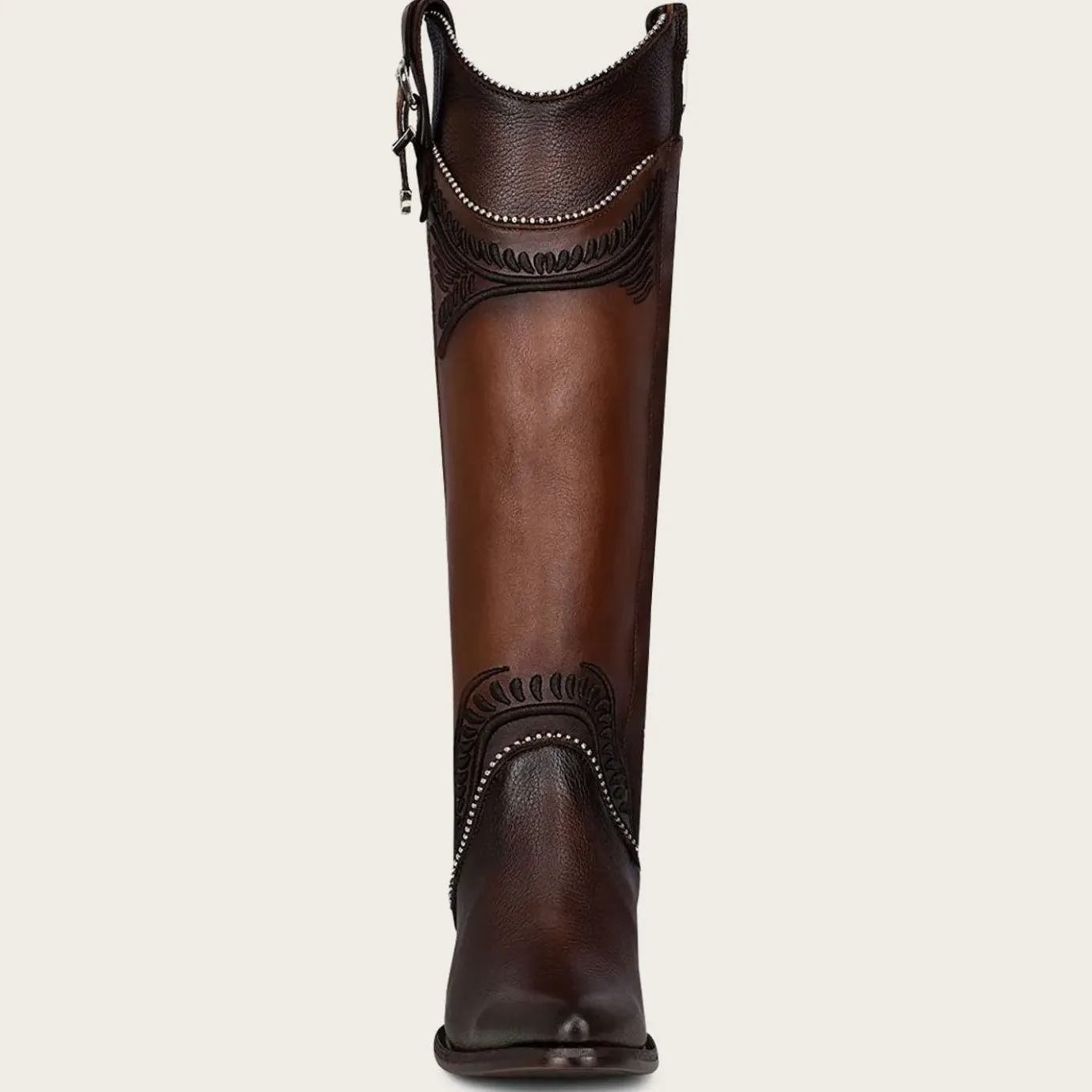 Women Cuadra Tall & Knee-High Boots-Hand Painted Embroidered Honey Leather Boot