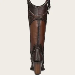 Women Cuadra Tall & Knee-High Boots-Hand Painted Embroidered Honey Leather Boot