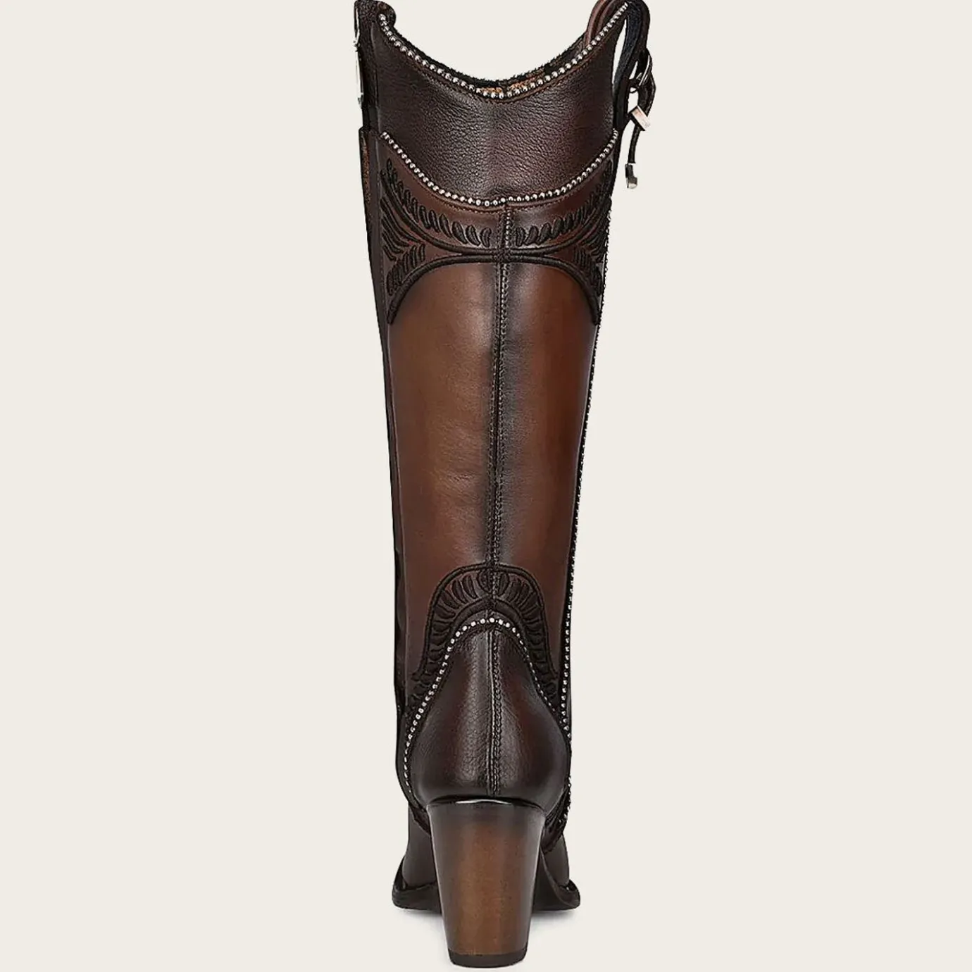 Women Cuadra Tall & Knee-High Boots-Hand Painted Embroidered Honey Leather Boot