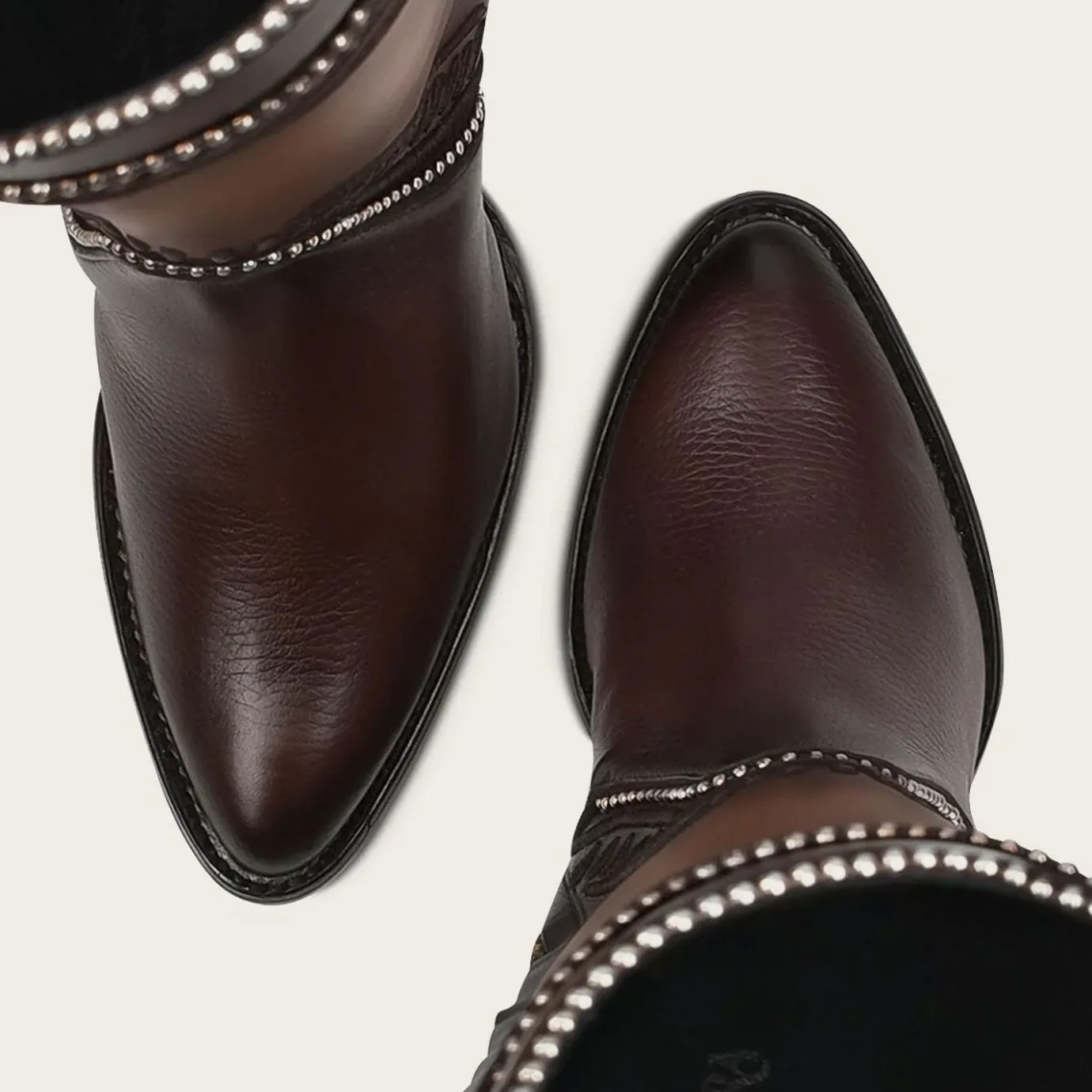 Women Cuadra Tall & Knee-High Boots-Hand Painted Embroidered Honey Leather Boot