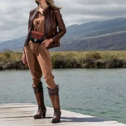 Women Cuadra Tall & Knee-High Boots-Hand Painted Embroidered Honey Leather Boot