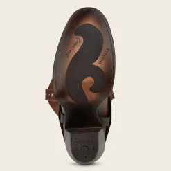 Women Cuadra Western Boots-Hand Painted Honey Leather Boot With Crystals