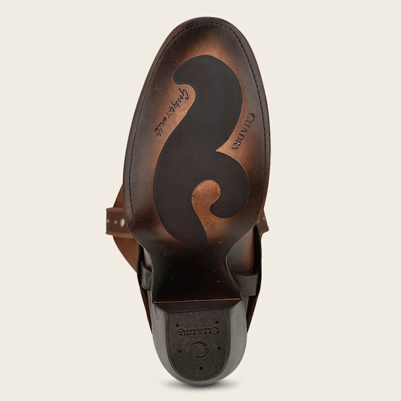 Women Cuadra Western Boots-Hand Painted Honey Leather Boot With Crystals