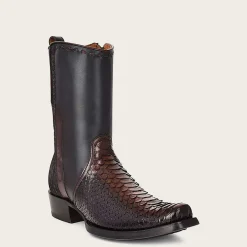 Men Cuadra Urban & Casual Boots-Handcrafted Brown Python Leather Men'S Boots