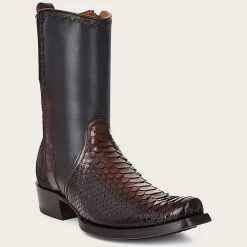 Men Cuadra Urban & Casual Boots-Handcrafted Brown Python Leather Men'S Boots