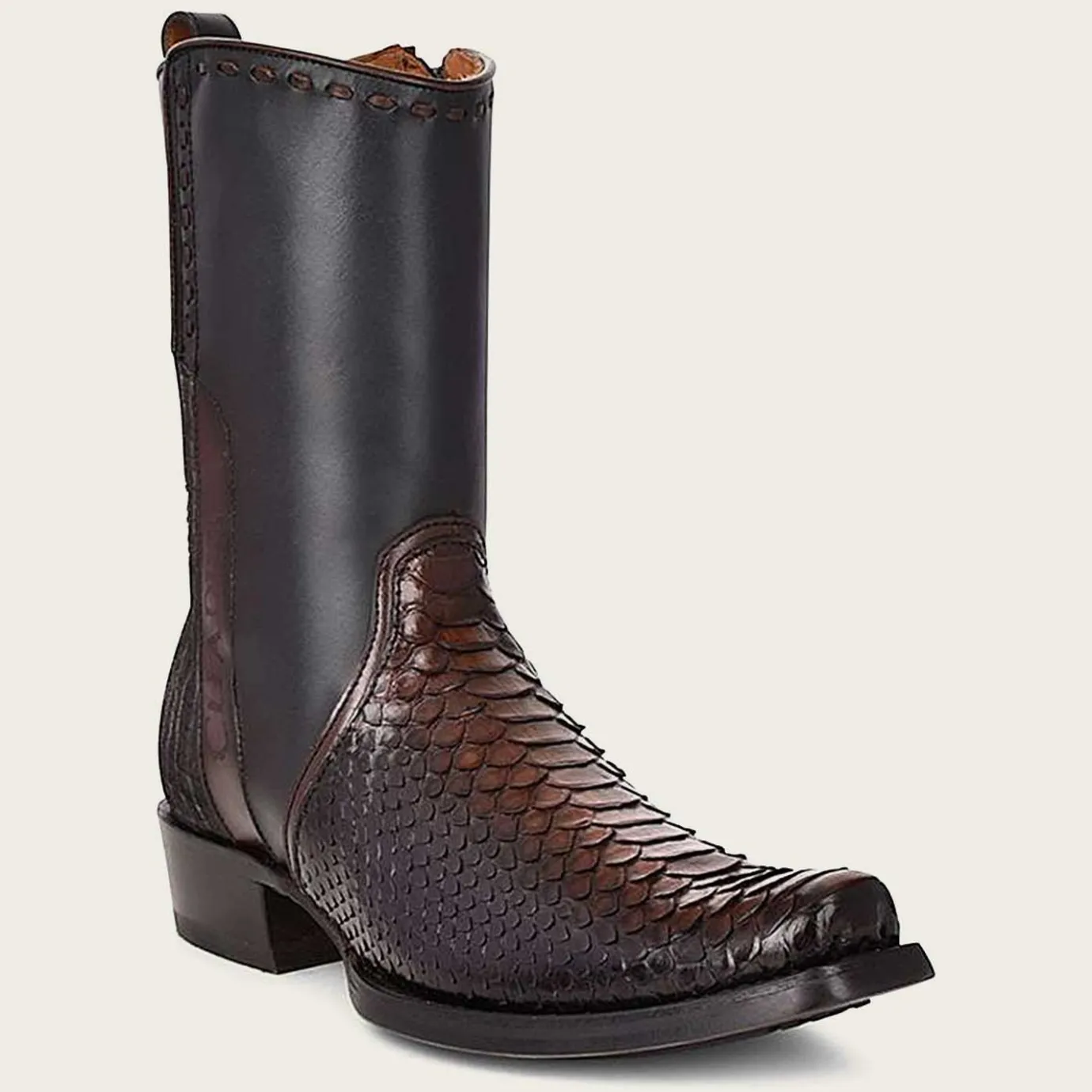 Men Cuadra Urban & Casual Boots-Handcrafted Brown Python Leather Men'S Boots