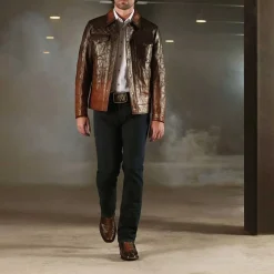 Men Cuadra Urban & Casual Boots-Handcrafted Brown Python Leather Men'S Boots