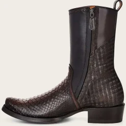 Men Cuadra Urban & Casual Boots-Handcrafted Brown Python Leather Men'S Boots