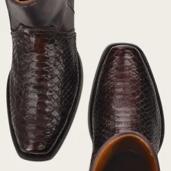 Men Cuadra Urban & Casual Boots-Handcrafted Brown Python Leather Men'S Boots