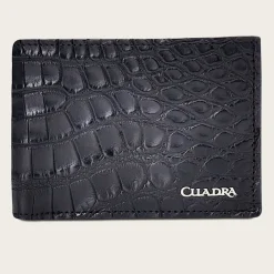 Men Cuadra Wallets-Handmade Black Bifold Exotic Leather Wallet
