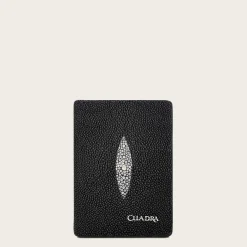 Men Cuadra Wallets-Handmade Black Bifold Leather Cardholder