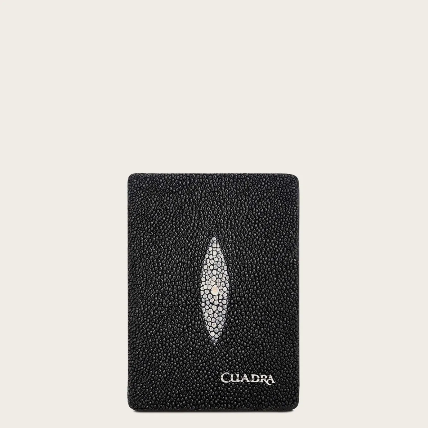 Men Cuadra Wallets-Handmade Black Bifold Leather Cardholder