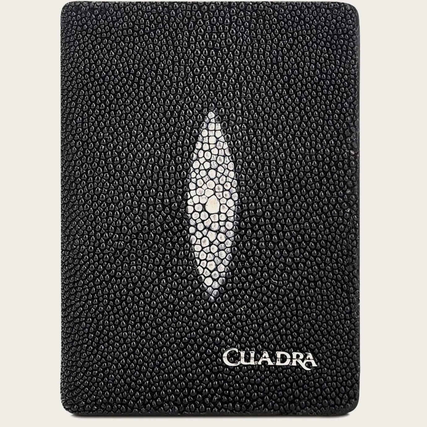 Men Cuadra Wallets-Handmade Black Bifold Leather Cardholder