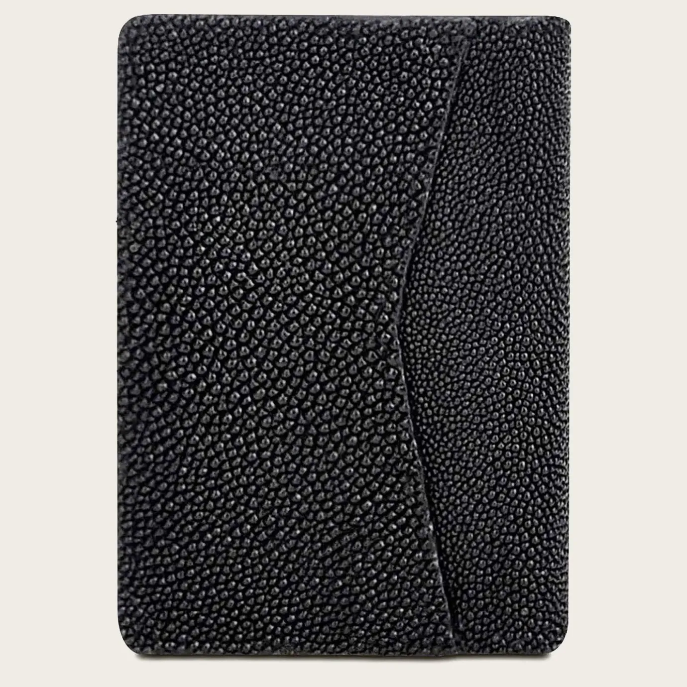 Men Cuadra Wallets-Handmade Black Bifold Leather Cardholder
