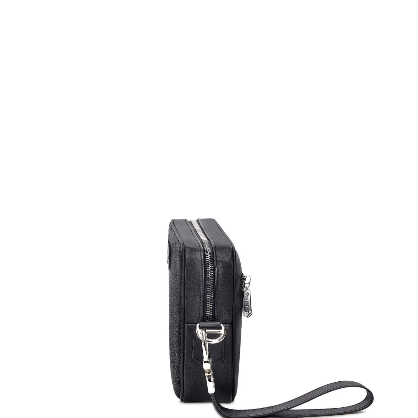 Men Cuadra Handbags-Handmade Black Leather Document Bag