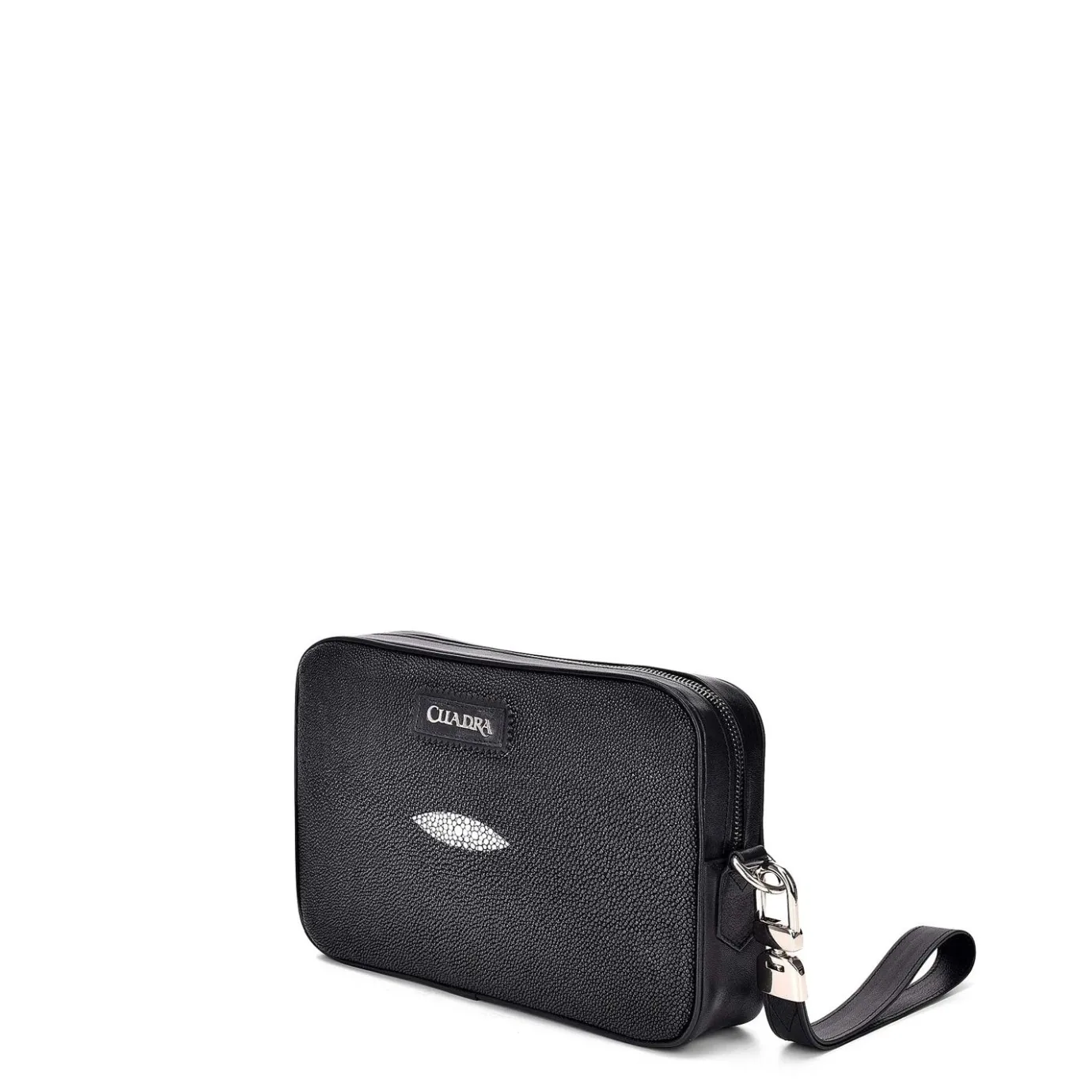 Men Cuadra Handbags-Handmade Black Leather Document Bag